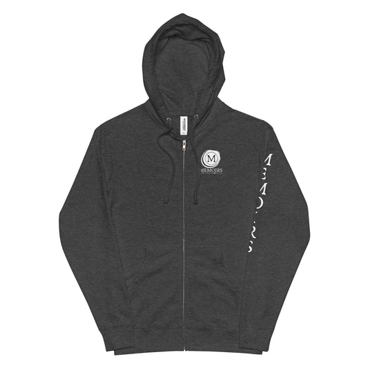 Unisex fleece zip up hoodie